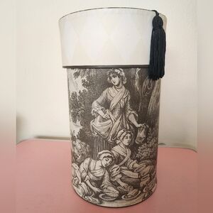 Punch Studio Toile Pattern Cylinder Box